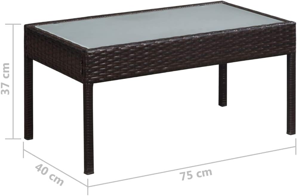 Goliraya 5-TLG. Garten-Lounge-Set mit Auflagen Sitzgruppe Gartengarnitur Gartenmöbel Outdoor Rattan