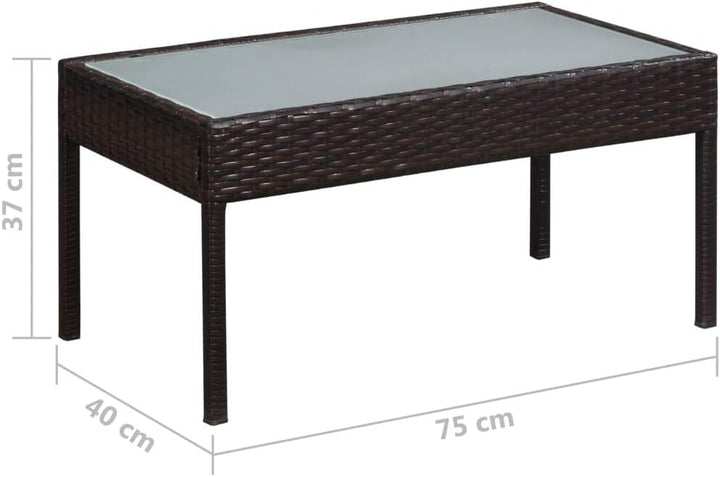 Goliraya 5-TLG. Garten-Lounge-Set mit Auflagen Sitzgruppe Gartengarnitur Gartenmöbel Outdoor Rattan