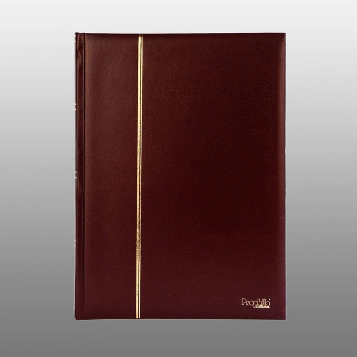 Prophila Leuchtturm 60 schwarze Seiten Briefmarkenalbum Einsteckbuch gepolstert Bordeaux Einband