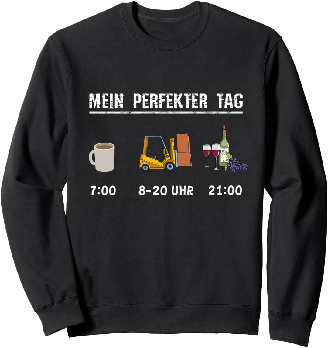 Lustiger Gabelstapler Spruch Bier Stapler Hubstapler Palette Sweatshirt