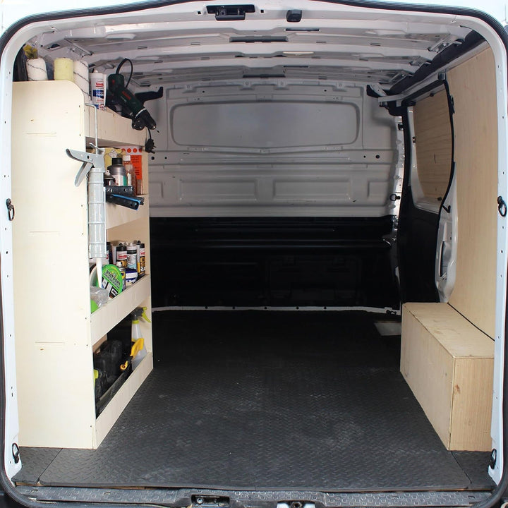 Vanify - Kompatibel mit Renault TRAFIC L1 2015+ Fahrzeugeinrichtung Fahrzeugregale, Fahrerseite hint