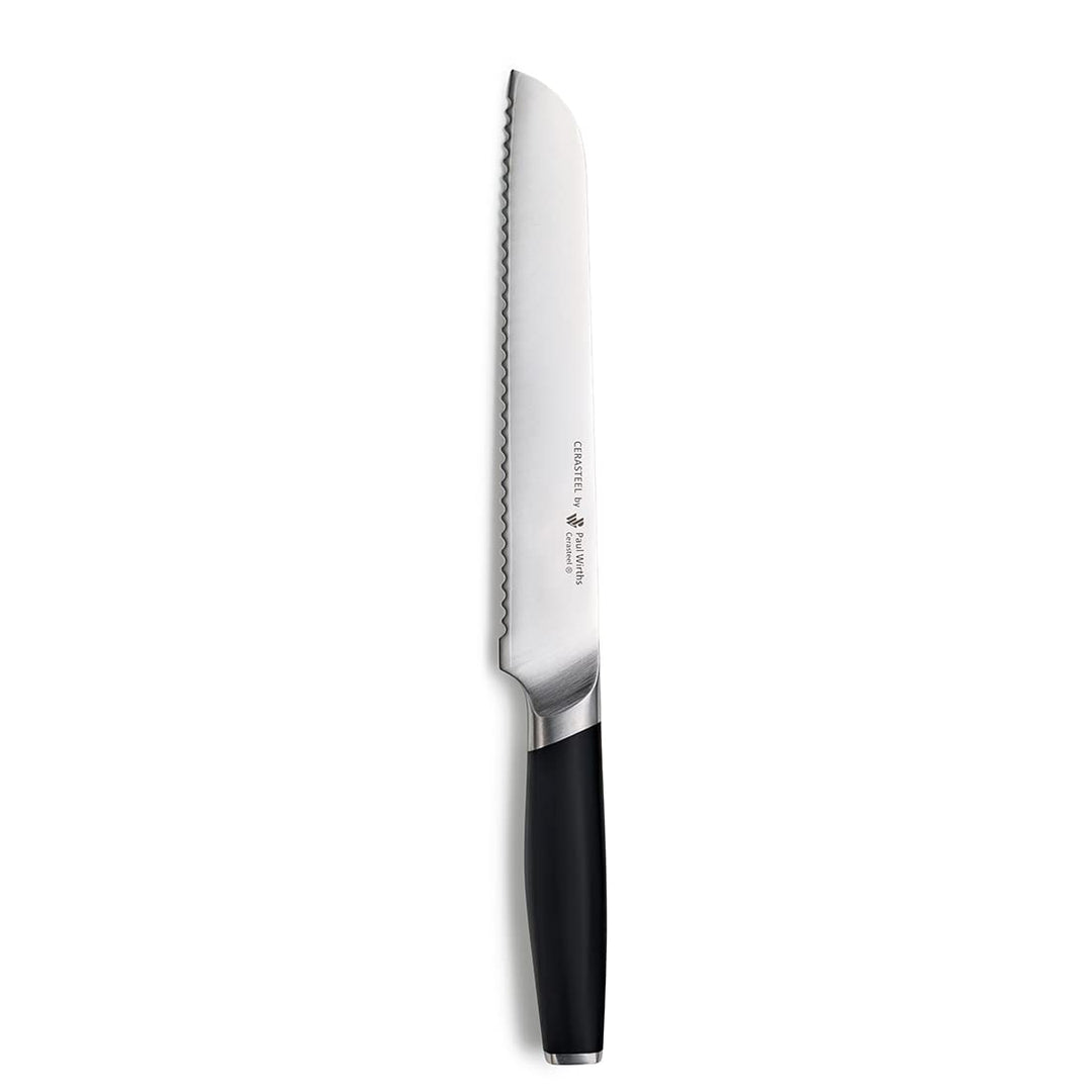 Paul Wirths CERASTEEL Brotmesser | Bruchfeste & extrem scharfe Klinge aus Keramik & Edelstahl | Klin