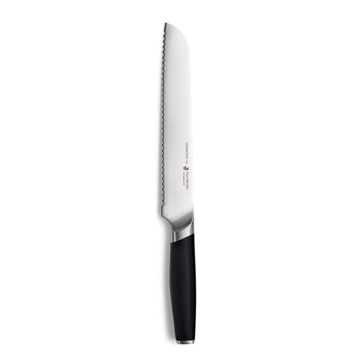 Paul Wirths CERASTEEL Brotmesser | Bruchfeste & extrem scharfe Klinge aus Keramik & Edelstahl | Klin