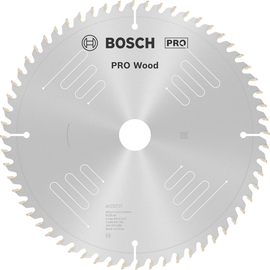 Bosch Professional Kreissägeblatt (für Holz, AussenØ: 254 mm, Bohrung: 30 mm, Zubehör für Kapp- und