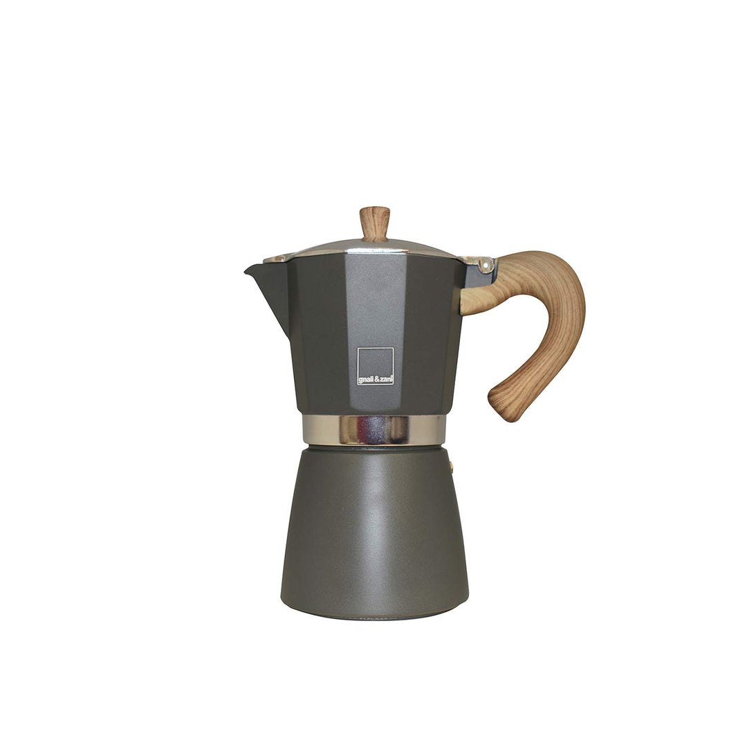Gnali & Zani VEZ003/IND/GREY Espressokocher, Aluminium, grau 3 Tassen Grau, 3 Tassen Grau