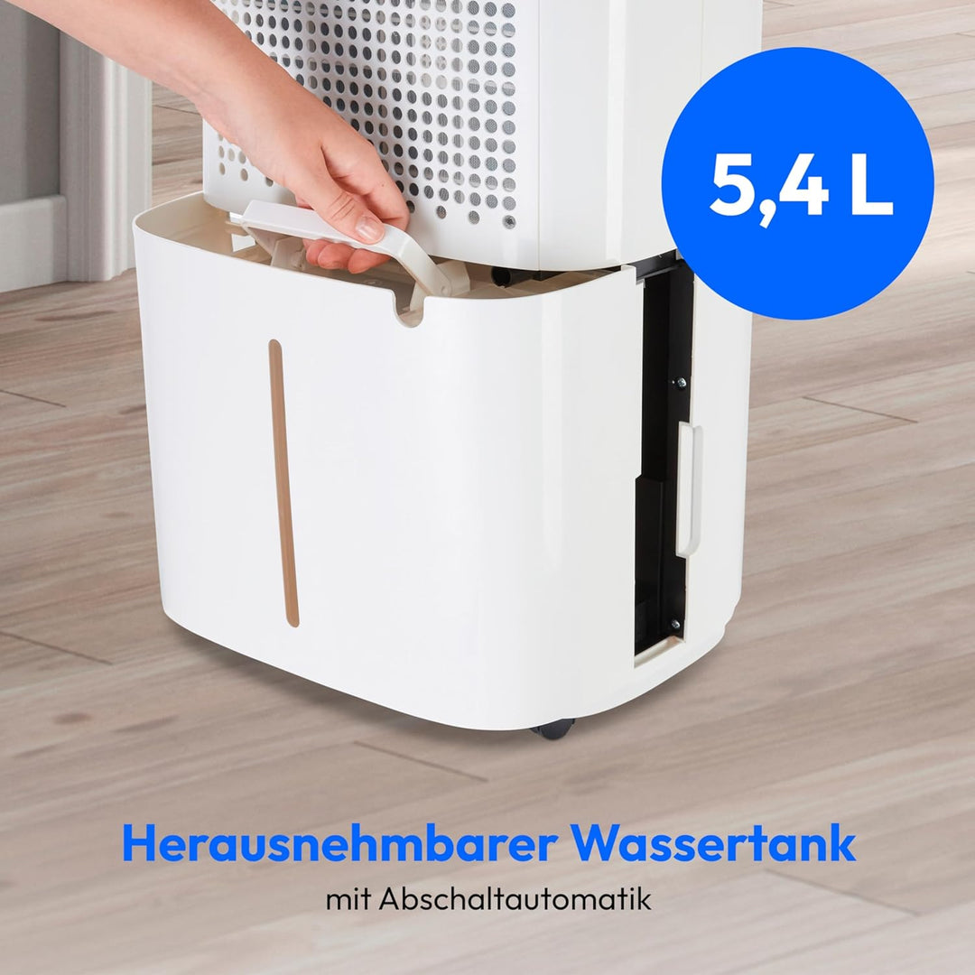 MEDION DH20 Luftentfeuchter elektrisch (bis zu 100m³ (20m²), 20Liter/24h, 43db leise, elektrischer R