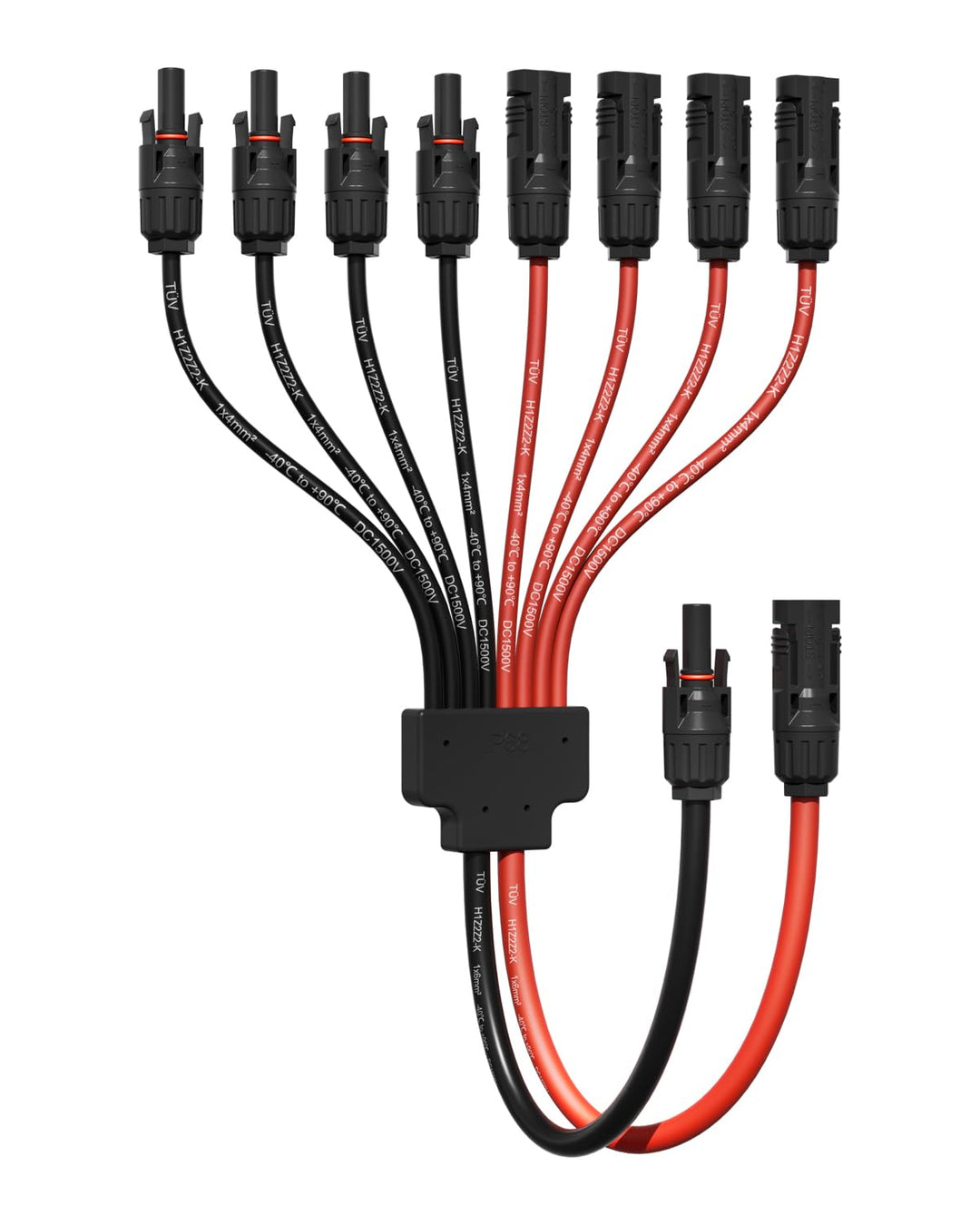 enernova Solarkabel Y-Verteiler, 4mm²-6mm² Solar-Anschlusskabel, IP68 Wasserdicht Solarkabel Verläng