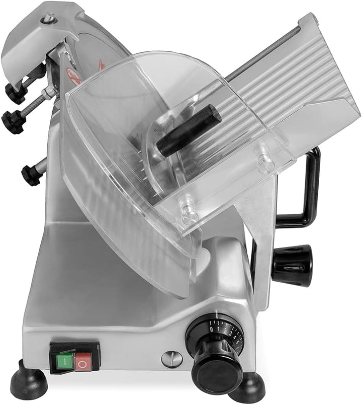 Fleisch Allesschneider | 25cm | Klingen Aufschnittmaschine | Wurstschneidemaschine mit einstellbare