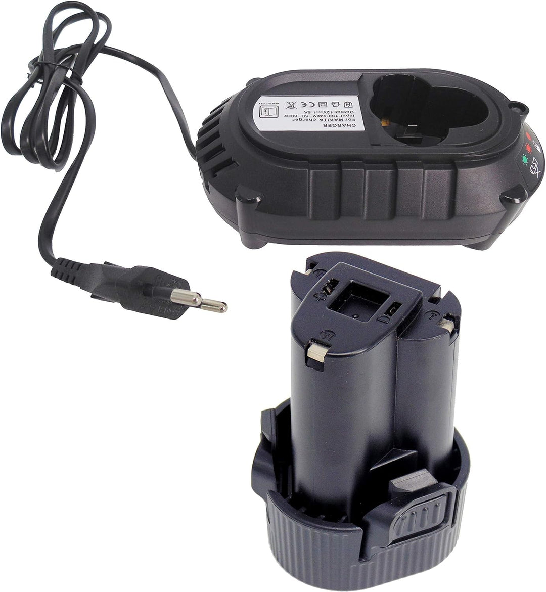 FengWings® BL1013 10.8V 1.5Ah Ersetzen für Makita, mit 10.8V DC10WA Ladegerät Kompatibel mit Makita