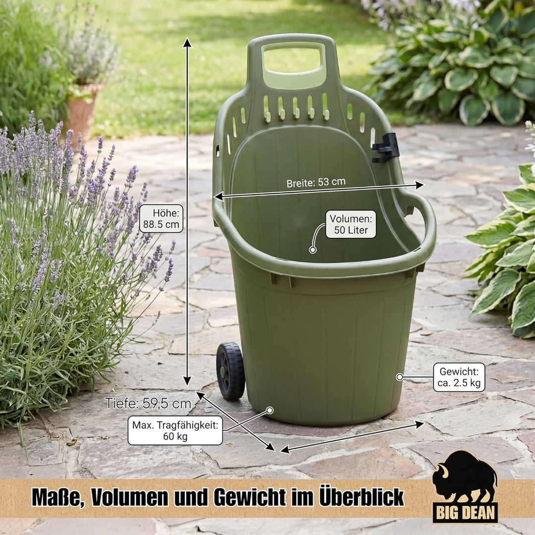 Gartentrolley Gartenwagen 50 Liter 60 kg Belastbar