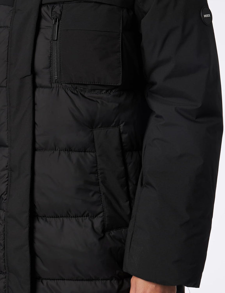 Mexx Damen Hooded Padded Jacket Parka XS Schwarz, XS Schwarz