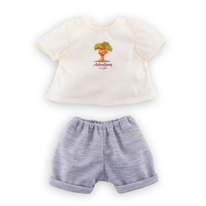 Corolle Mon Premier Poupon - T-Shirt & Shorts Kleiner Entdecker, Puppenkleidung, 30 cm, ab 18 Monate