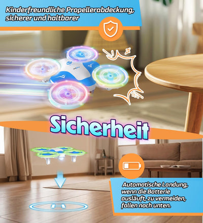 Korffe Mini Drohne für Kinder Spielzeug ab 6 7 8 9 10+ Jahre Jungen,RC Flugzeug Spielzeug Drone für