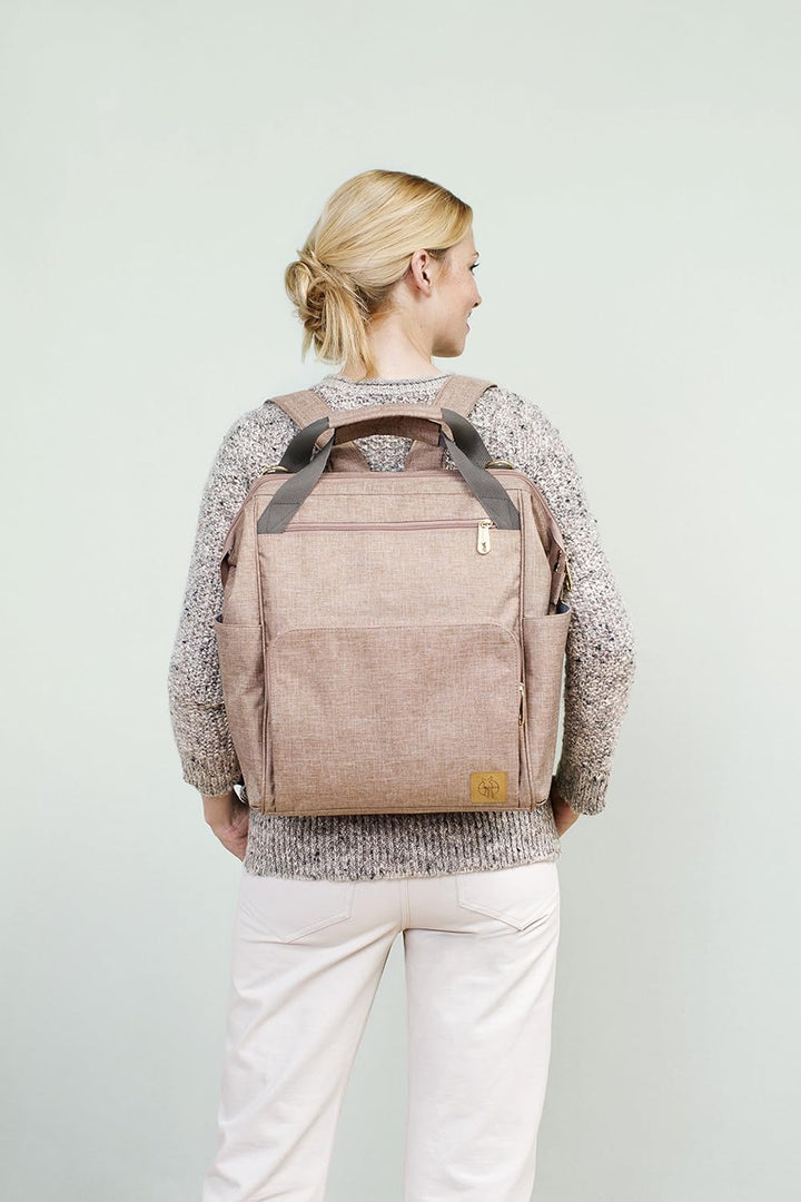 LÄSSIG Baby Wickelrucksack Wickeltasche inkl. Wickelzubehör nachhaltig produziert/Goldie Backpack, r