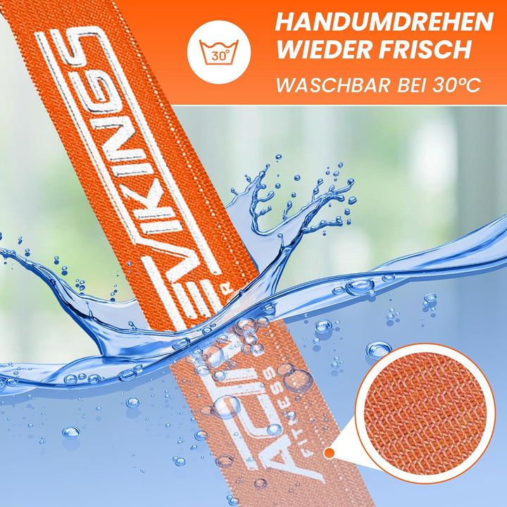 ACTIVEVIKINGS Premium Pull UP FITNESSBÄNDER FÜR Deine Fitness - Perfekte Stoff Bänder für den Muskel