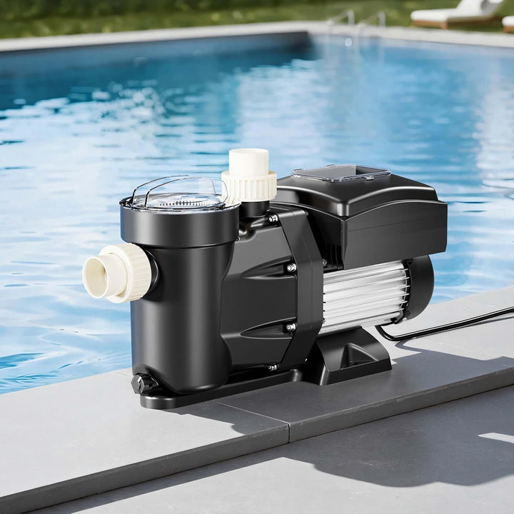 XPOtool Poolpumpe mit variabler Drehzahl 750W Schwimmbadpumpe 21000l/h Umwälzpumpe 17m Förderhöhe