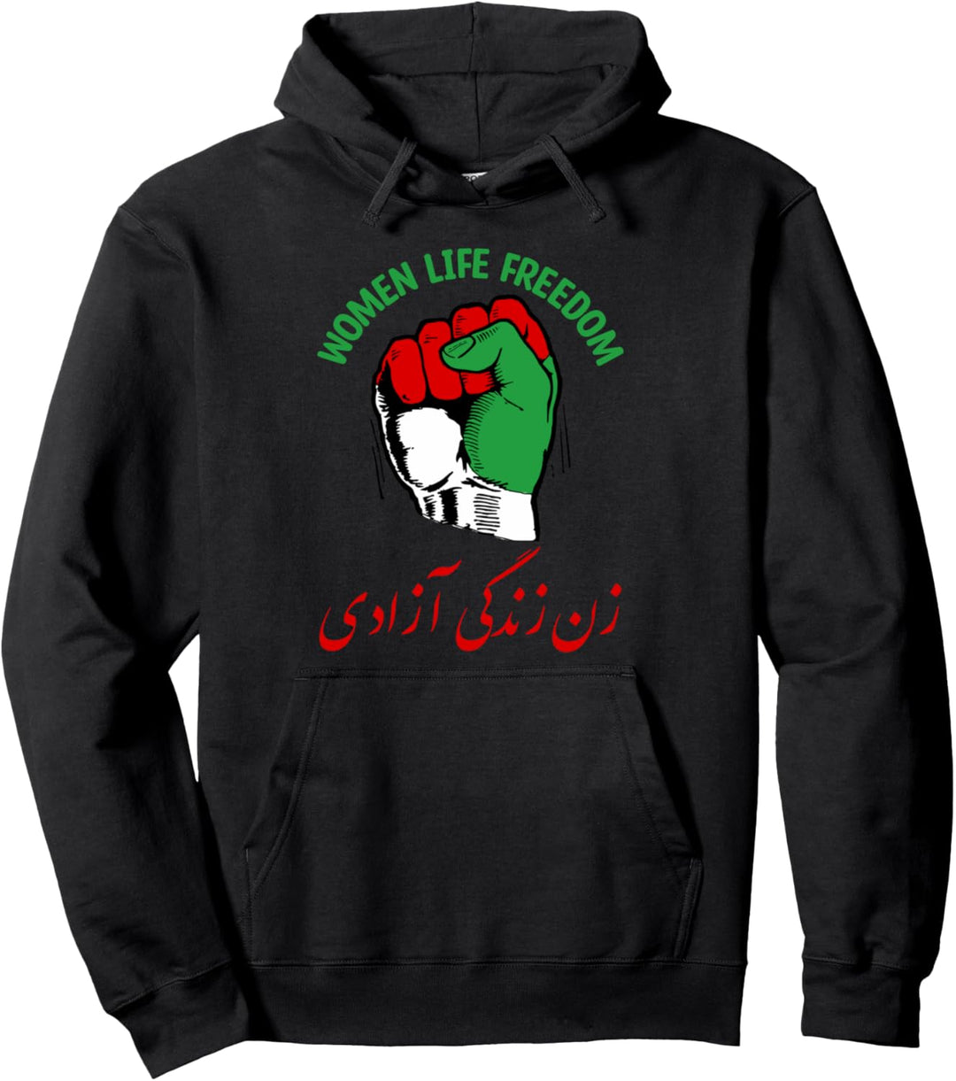 Frauen Life Freedom, niedliche Iran-Flagge mit Frauen des Irans Pullover Hoodie