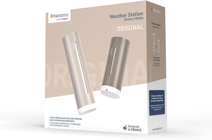 Netatmo Wetterstation ORIGINAL - 2. Generation, Innen & Aussen, Temperatur, Luftfeuchtigkeit, Luftqu