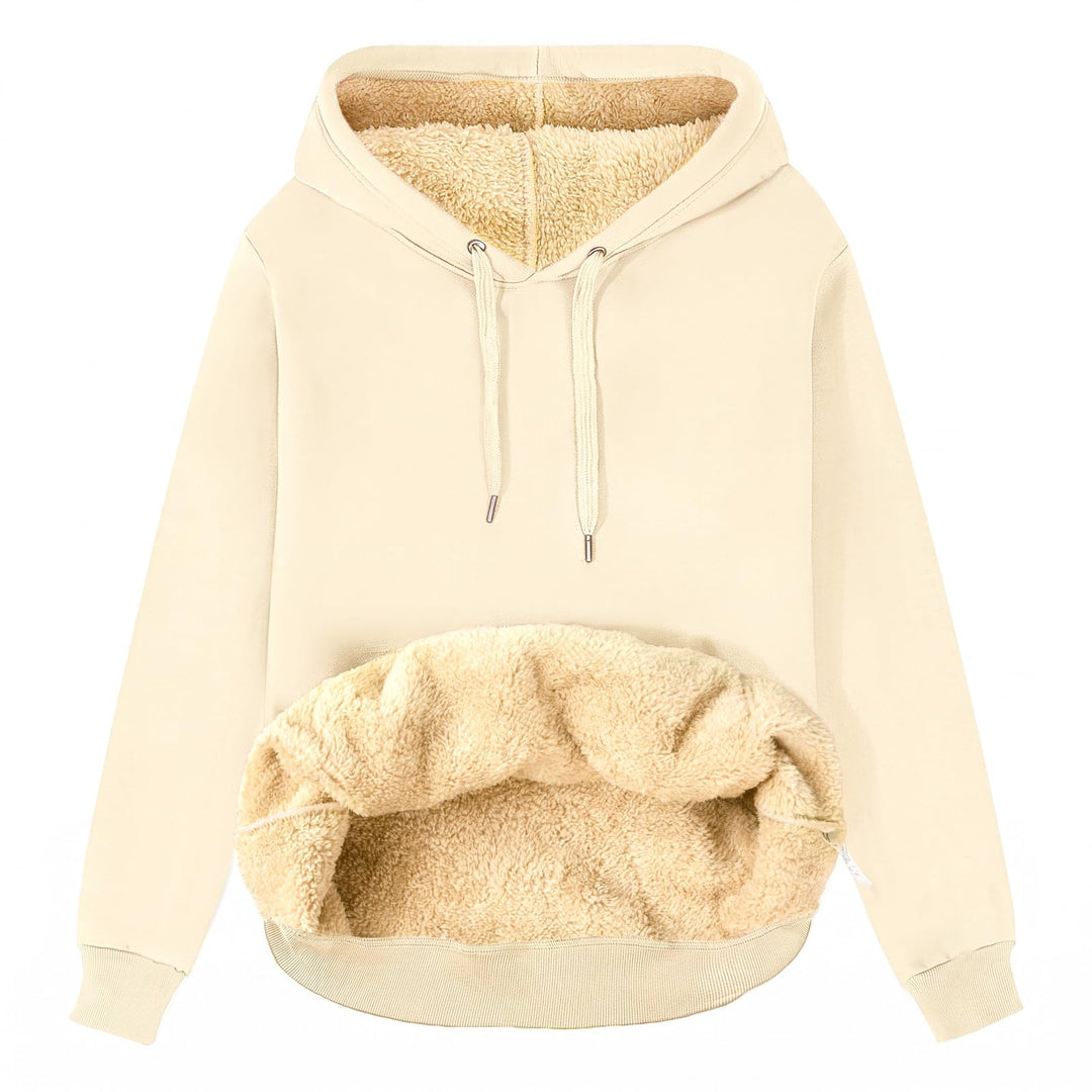 TOMEEK Damen Winter Warmes Sweatshirt Fleece Sherpa Gefütterter Pullover mit Kapuze Lässiger Sportli