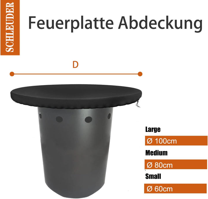 Feuerplatte Abdeckung, 420D Grillplatte Schutzhülle Wasserdicht Anti-UV Für eine Feuerplatte/Grillpl