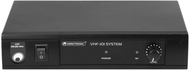 Omnitronic VHF-101 Funkmikrofon-System 205.75MHz | Empfangseinheit und Handmikrofon in PLL-Technik |