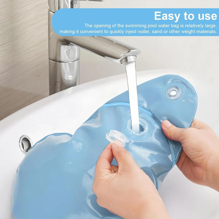 12 Stück Wassersack Pool, 35 x 23,5 cm Wasserbeutel für Schwimmbäder | Verstärktes PVC Pool Wandtasc