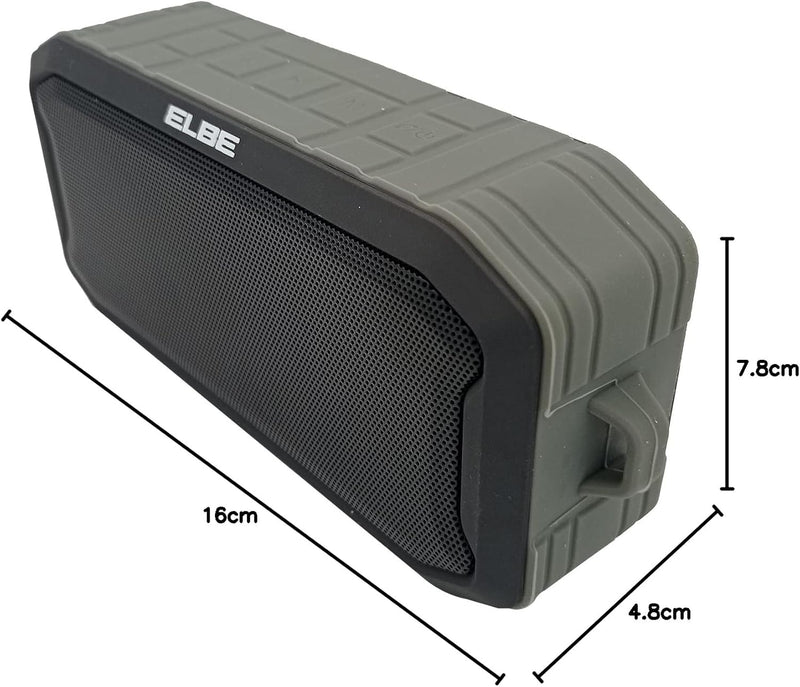 Elbe ALT-G15-TWS Bluetooth-Lautsprecher, 5 W, grau, Wasserschutz IPX7 TWS, Kopplung von Zwei Modelle