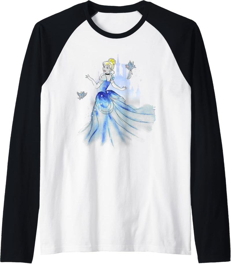 Disney Cinderella Birds & Castle Watercolor Art Raglan