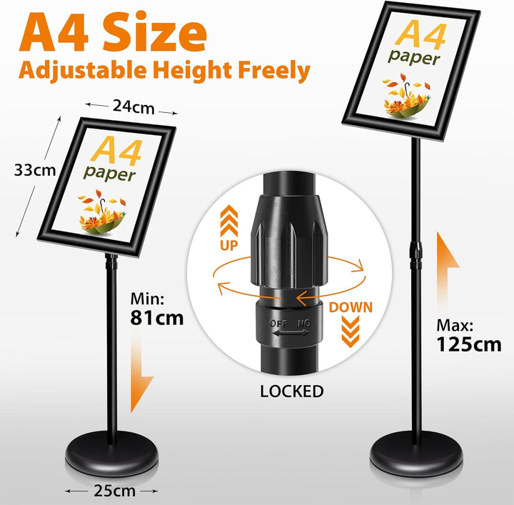 VAIIGO 6Pack Infoständer Din A4 Plakatständer Informationsständer Präsentationsständer Kundenstopper