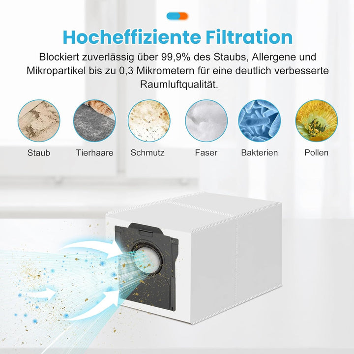 14 Stück Staubbeutel für Dreame L10s Ultra Gen 1/2/3, L10/L10s Pro/L20/L40/L50/X40/X50/Aqua10/Matrix
