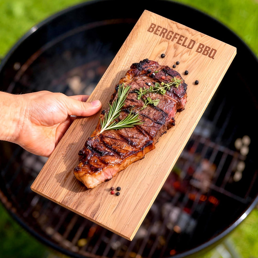 Bergfeld BBQ – 6 Stück Zedernholzbretter zum Grillen – 30x14x1 cm - Räucherbretter aus 100% kanadisc