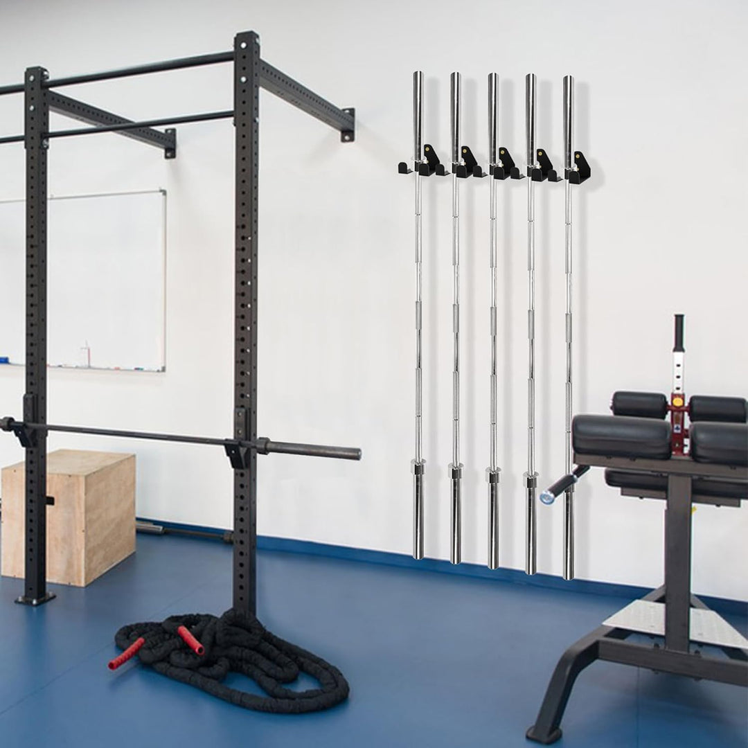 Einzelne Langhantelaufbewahrung, vertikaler Hänge-Langhantel-Rack, Wandhalterung, für olympische Lan