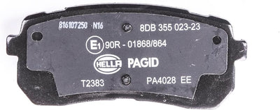 HELLA PAGID 8DB 355 023-231 Bremsbelagsatz - T2383 - Dicke/Stärke: 15.5mm - Bremssystem: Mando - mit