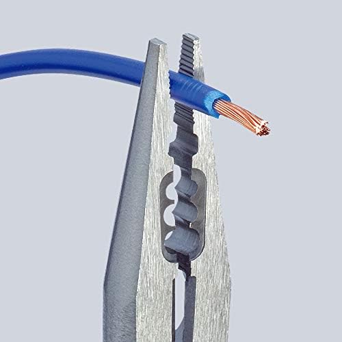 Knipex Verdrahtungszange verchromt, mit Mehrkomponenten-Hüllen, mit Befestigungsöse zum Anbringen ei