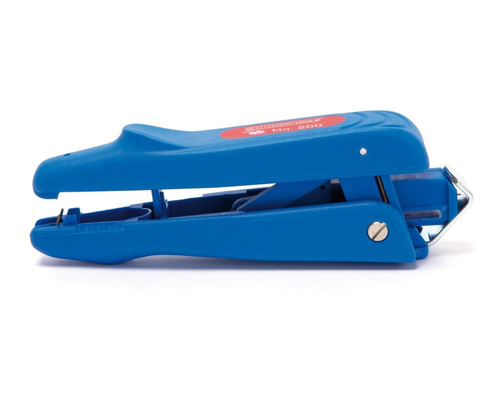 WEICON TOOLS Duo-Stripper No.200 zum Entmanteln & Abisolieren von Kabeln & Leitern, Blau/Rot, 160mm