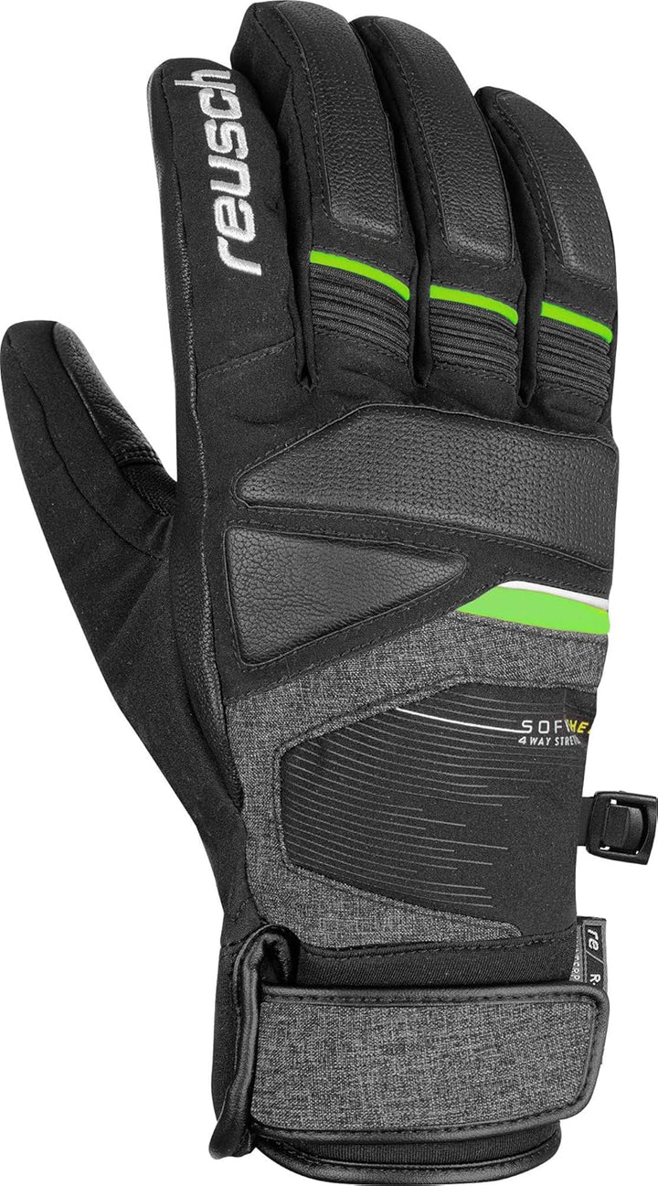 Reusch Herren Storm R-tex Xt Handschuhe, 7.5 black / black melange / neon green