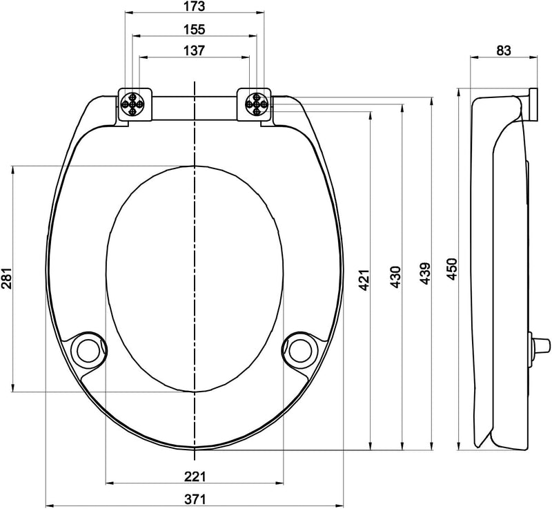 Grünblatt WC Sitz Health Care, Hygiene-Toilettensitz mit 5 cm Sitzerhöhung und Absenkautomatik, extr