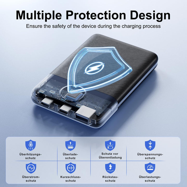 Power Bank Fast Charging 15000mAh, 22.5W Portable Charger(USB-C Input & Output), PD 3.0 QC 3.0 Exter