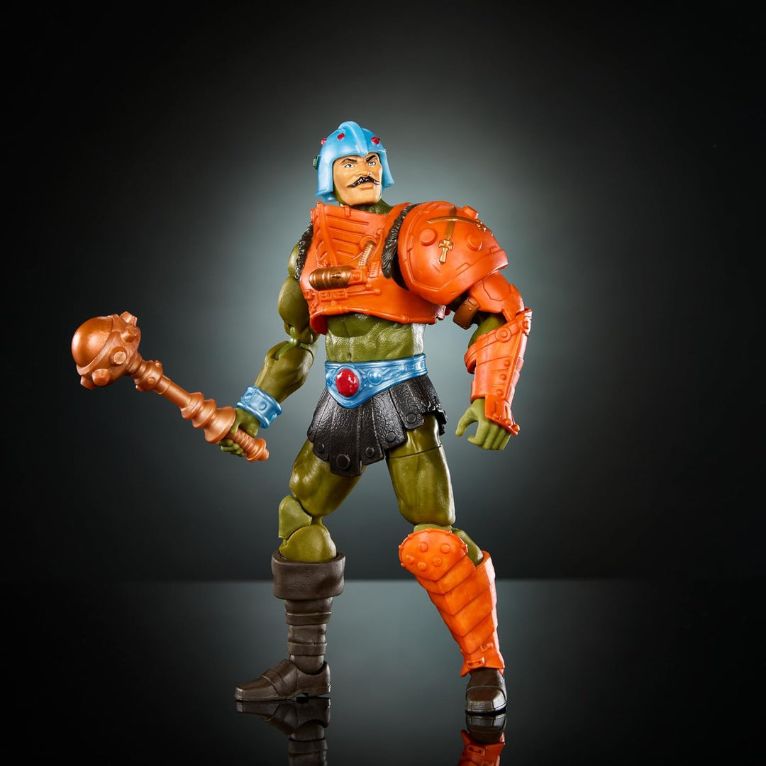 Masters of the Universe Masterverse New Eternia Man-At-Arms Actionfigur, 30 bewegliche Gelenke, aust