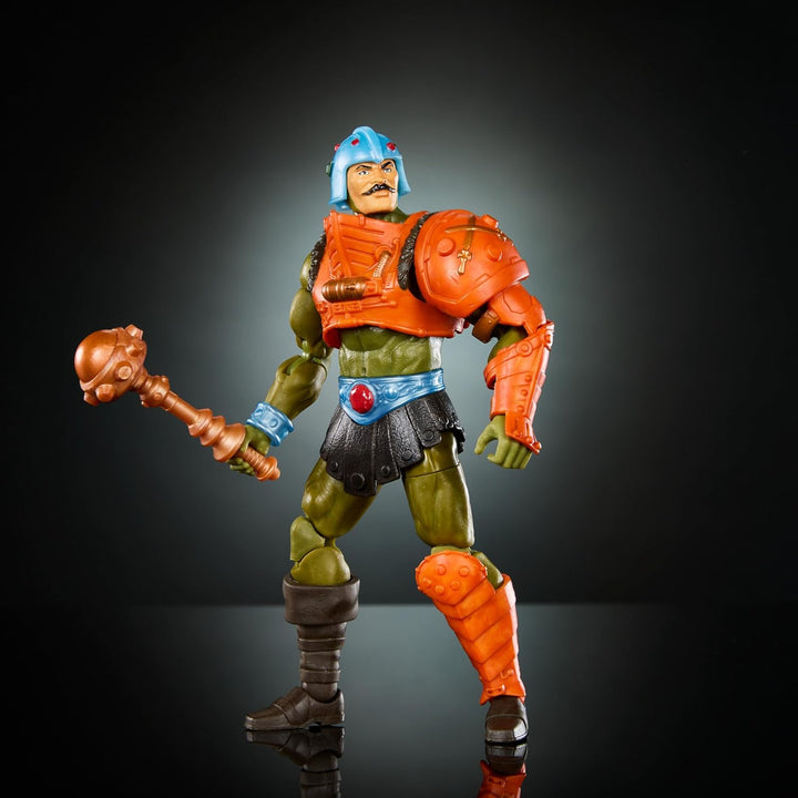Masters of the Universe Masterverse New Eternia Man-At-Arms Actionfigur, 30 bewegliche Gelenke, aust