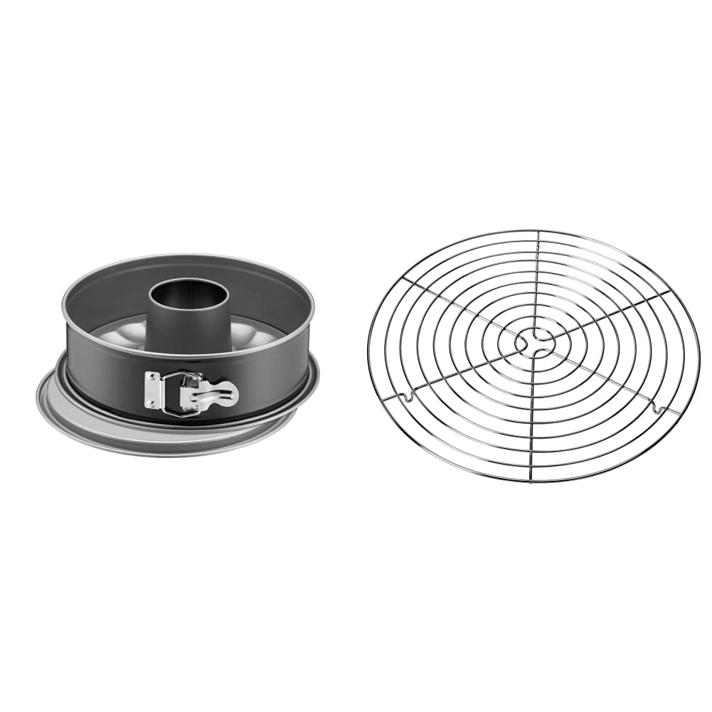 Original Kaiser Inspiration Springform 26 cm rund, 2 Böden, Flach- und Rohrboden, runde Backform, Ku