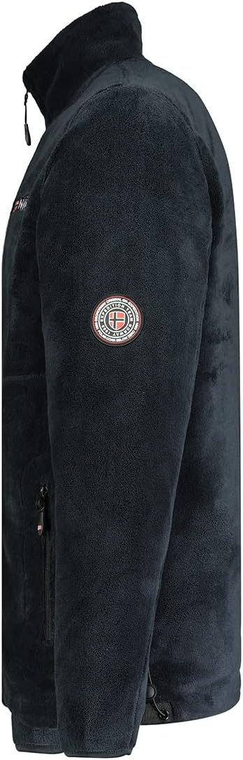 Geographical Norway Fleecejacke für Herren Schwarz S-M, Schwarz S-M
