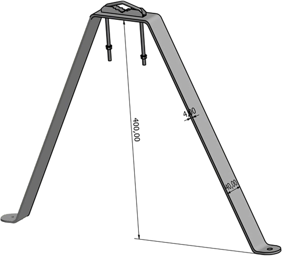 Wandbefestigung / Masthalterung aus hochwertigem Stahl 40 cm - Mast- oder Stangenbefestigung bis 60