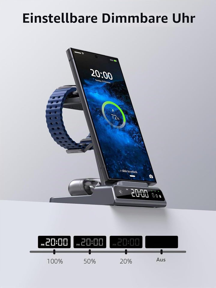 Wireless Charger für Samsung Ladestation für Galaxy S25 Ultra, Induktive Ladestation für Samsung Gal