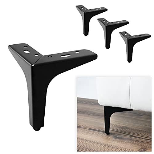 P17 | Modell Siena | Set mit 4 Füssen + 16 Schrauben | Höhe 13 cm | Beine für Sofas, Möbel, Schränke