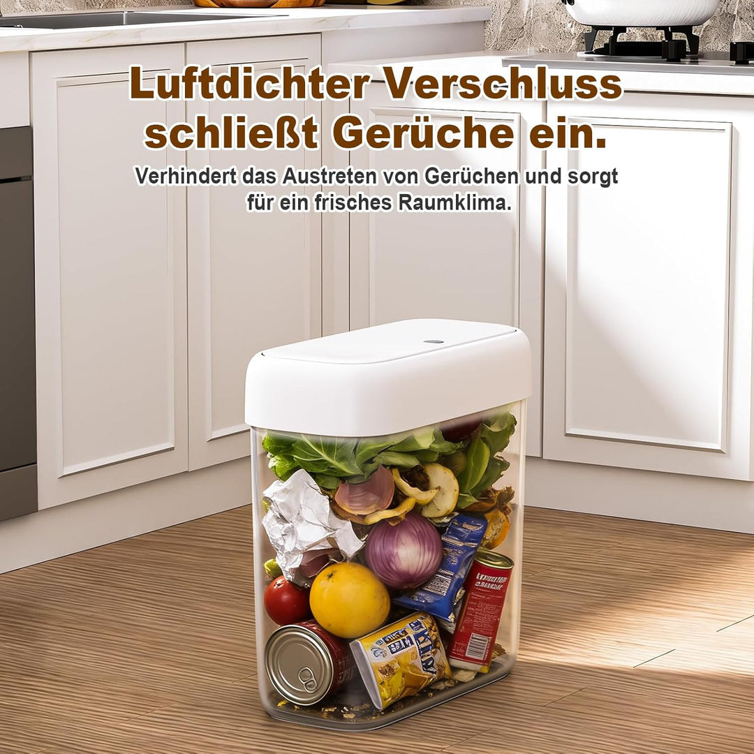MOPUP Kleiner Badezimmer-Mülleimer mit Deckel, 8.5 l/2,2 Gallonen, schmaler Mülleimer, Papierkorb au