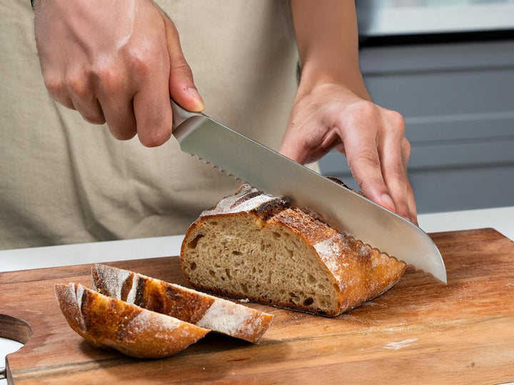 Zyliss Comfort Pro Brotmesser 21 cm, Profi Messer aus Deutscher Edelstahl, Wellenschliff, Eisgehärte