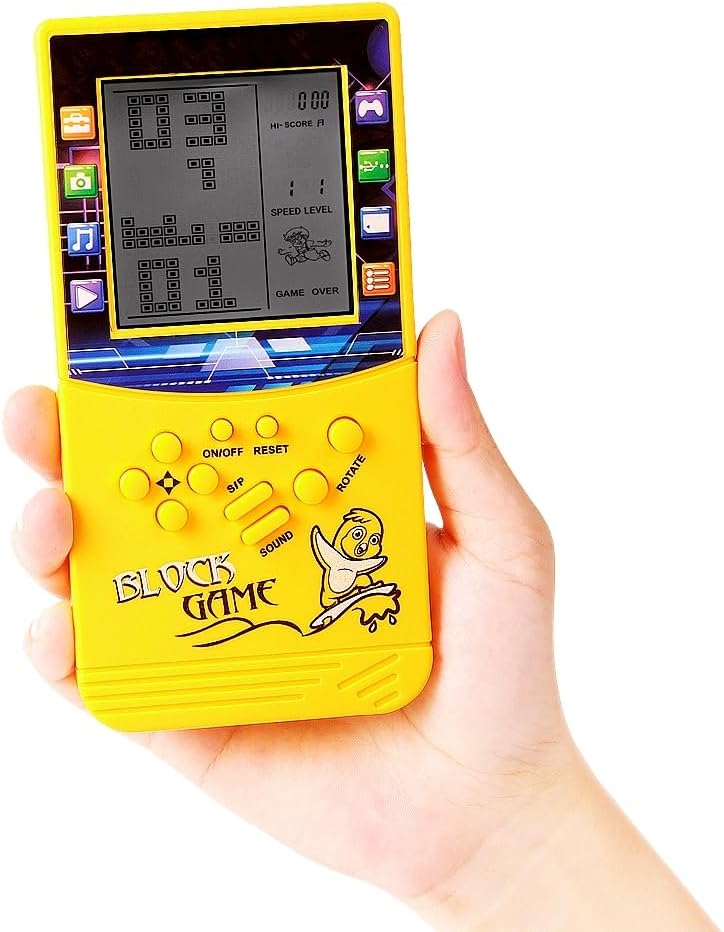 CZT Grosser Bildschirm mit grünem Licht Brick Spielkonsole Eingebautes klassisches nostalgisches Puz