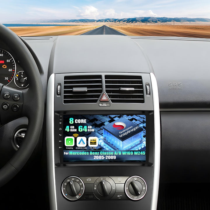 CAMECHO Android 15 Qualcomm 8 Core 4G+64G Autoradio für Benz A Klasse A160 A180/B-Class B200 2008-20