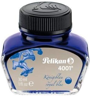 Pelikan 301010 Tintenglas Tinte 4001, 30 ml, 1 Stück, königsblau (königsblau | 3er Pack) 3x 30ml ble